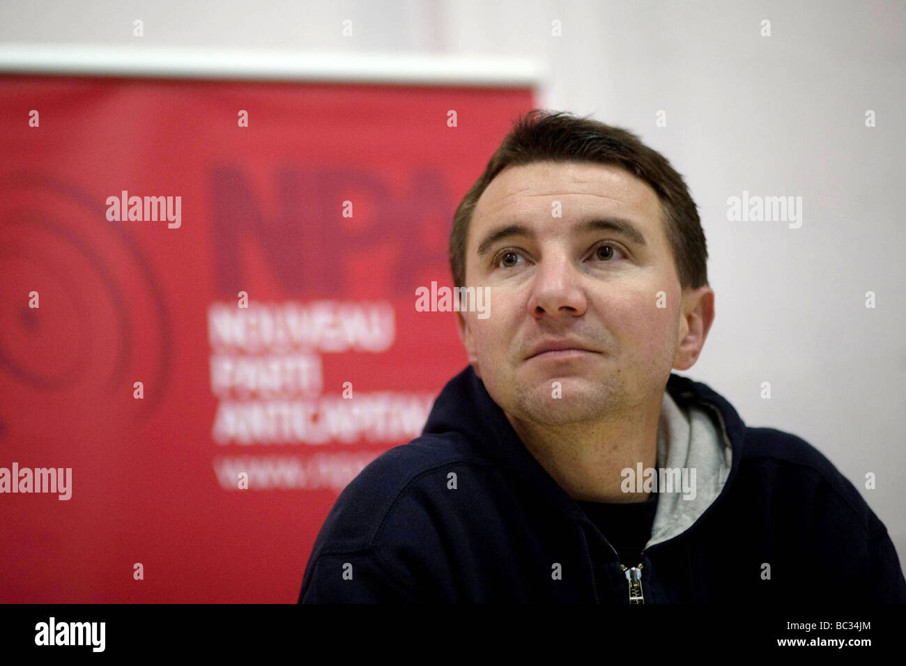 St-Denis (93): Pressekonferenz die neue antikapitalistische Partei (Französisch: Nouveau Parti Anticapitaliste, NPA). 2009/02/08 Stockfoto