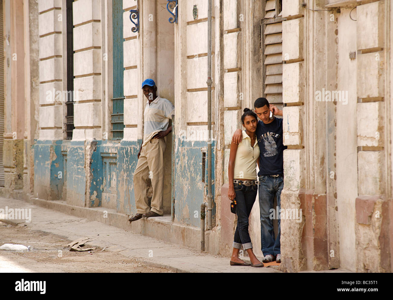 Kubanische Stret-Szene. Havanna-Kuba Stockfoto