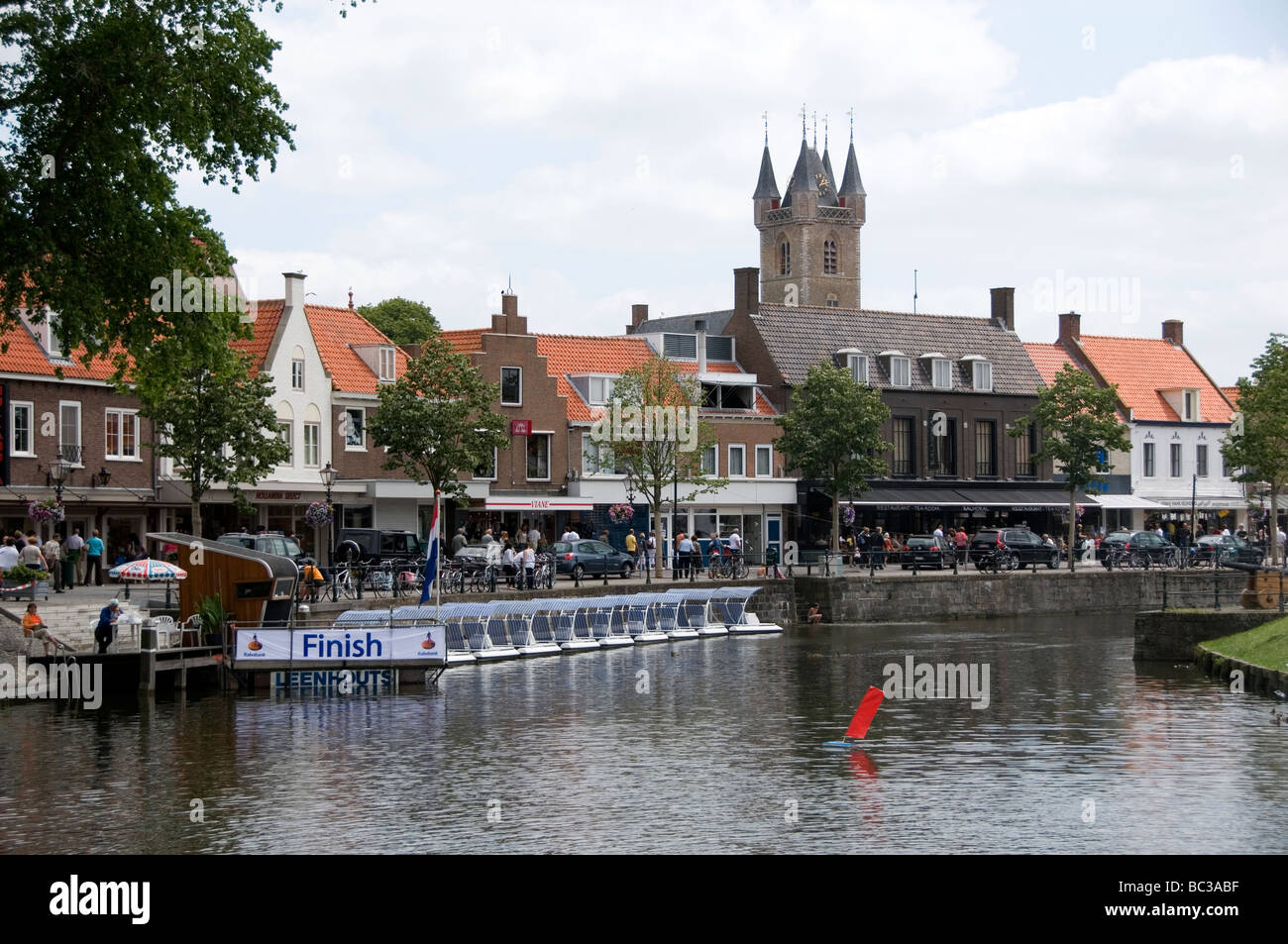 Kanal Sluis Holland Stockfoto