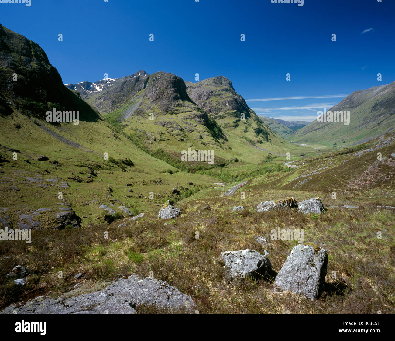 Die drei Schwestern von Glencoe, Schottland Stockfoto