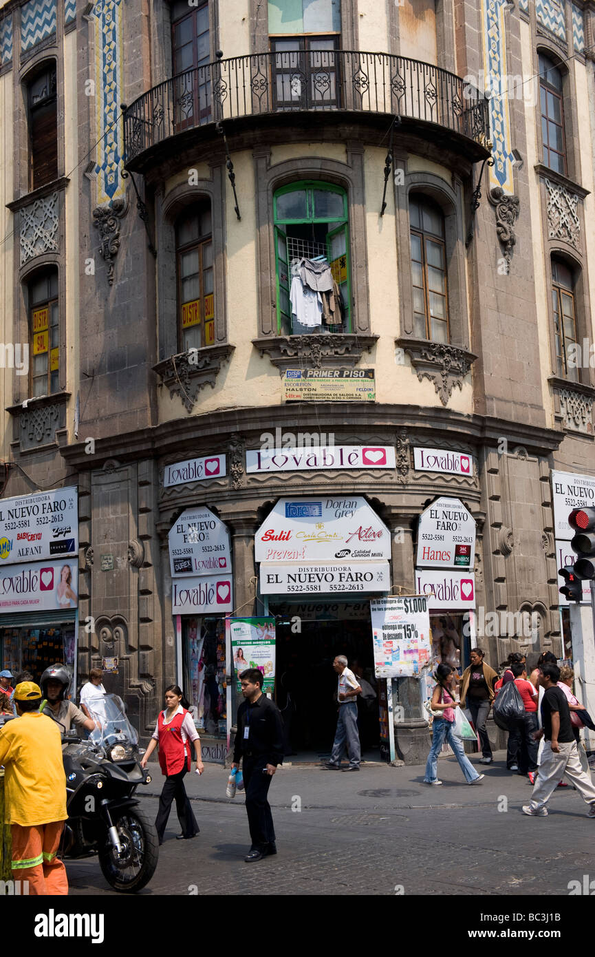 Stret Ecke im Centro historico Stockfoto