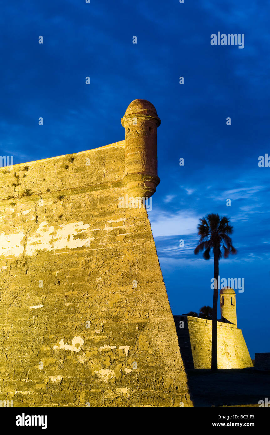 Castillo de San Marcos bewacht Eingang nach Matanzas Bay, St. Augustine, Florida Stockfoto