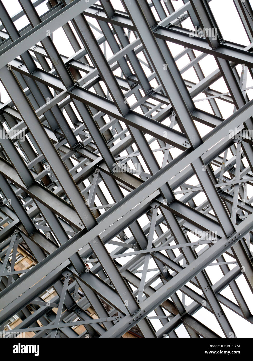Gerahmte Stahlgebäude Struktur Stockfoto