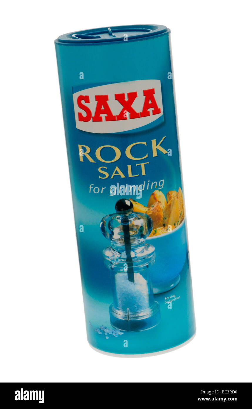 Saxa Bergkristalle Salz Nachfüllen Stockfoto