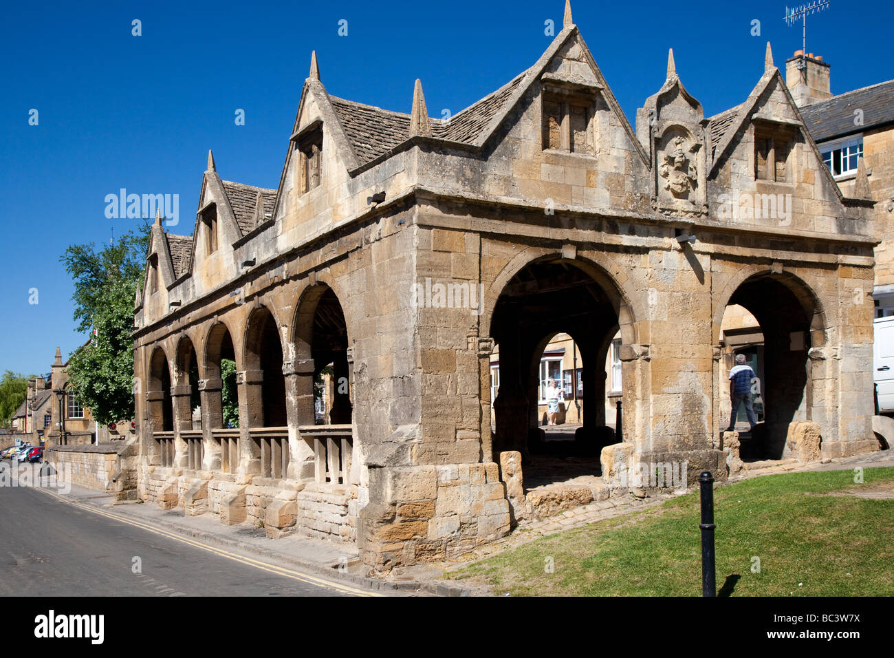 Markthalle gebaut 1646 High Street Chipping Campden The Cotswolds Gloucestershire Stockfoto