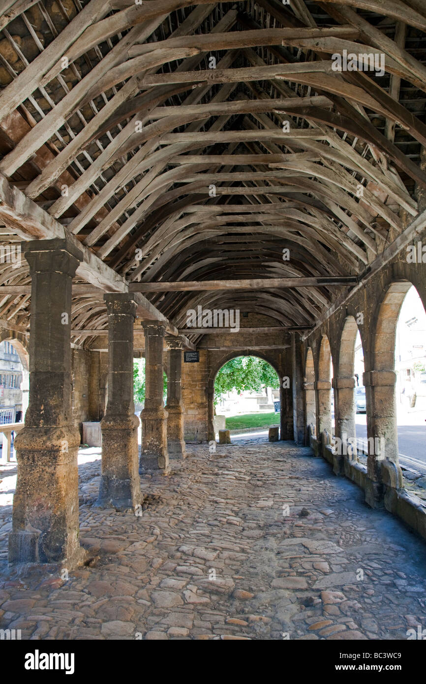 Markthalle gebaut 1646 High Street Chipping Campden The Cotswolds Gloucestershire Stockfoto