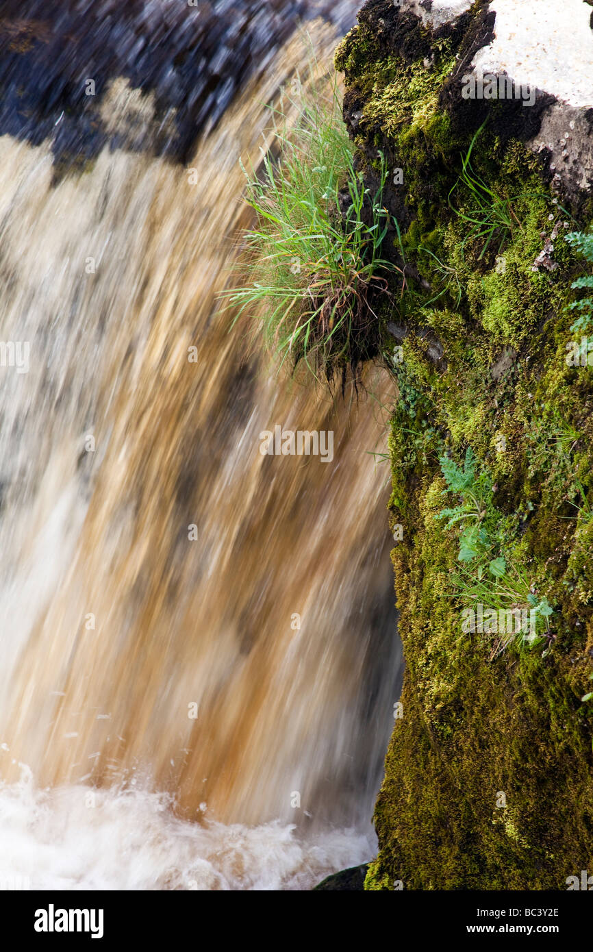 Fluß Swale Wasserfall Richmond North Yorkshire Stockfoto