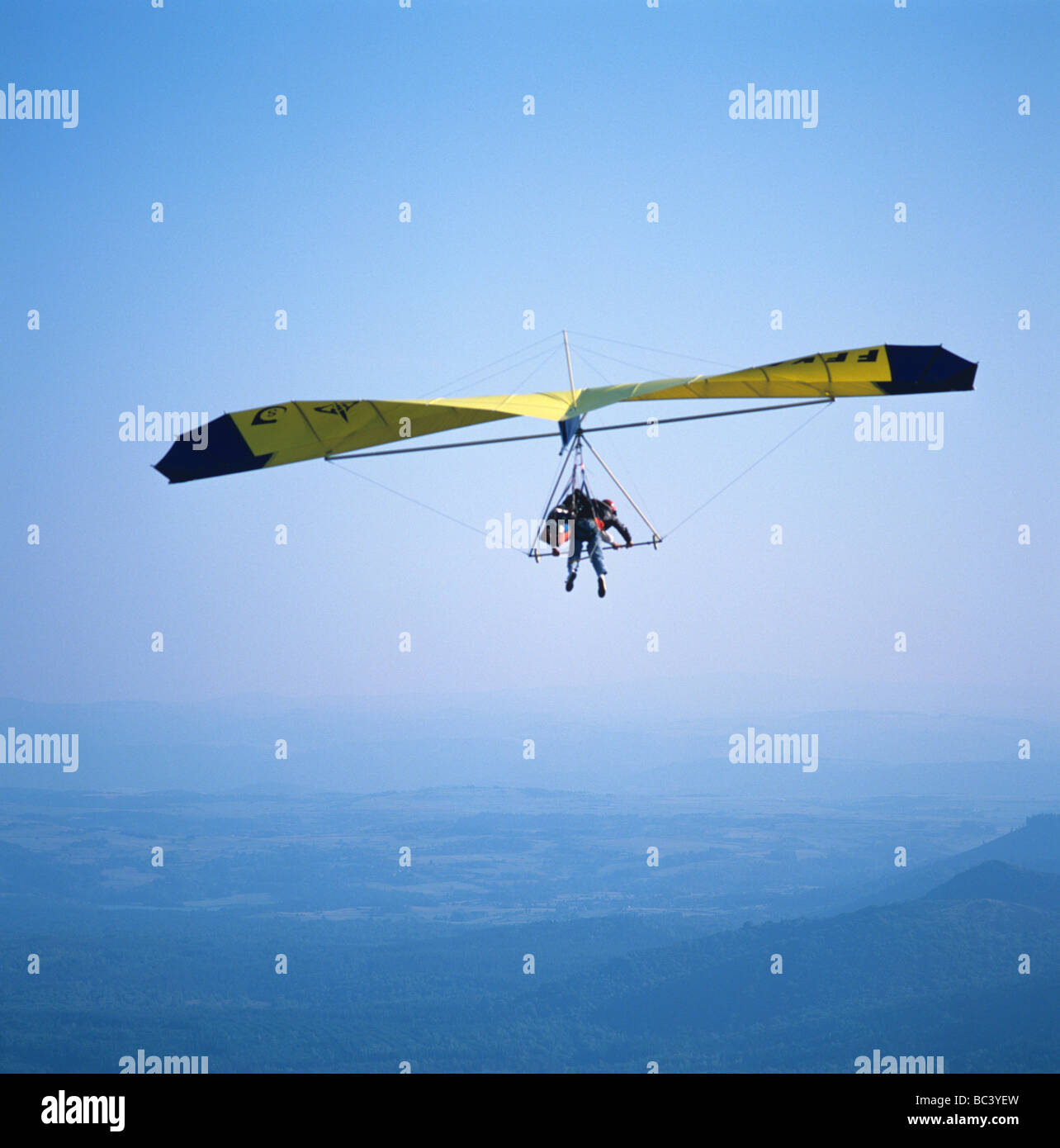 Paragliding: Drachenfliegen Stockfoto
