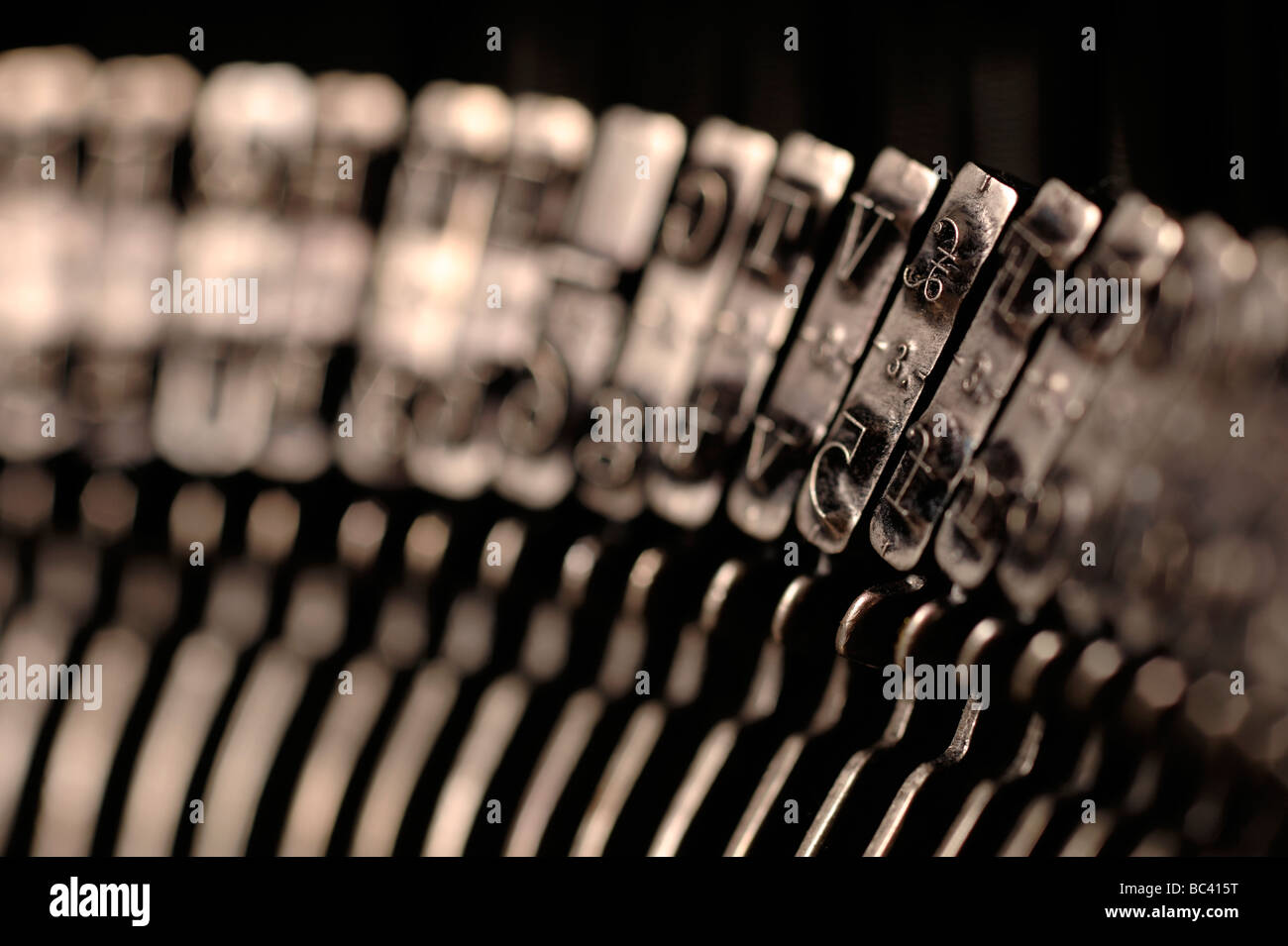 Schreibmaschine Bleisatz Stockfoto