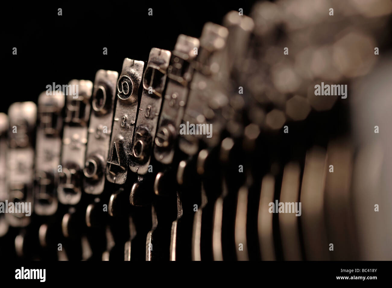 Schreibmaschine Bleisatz Stockfoto