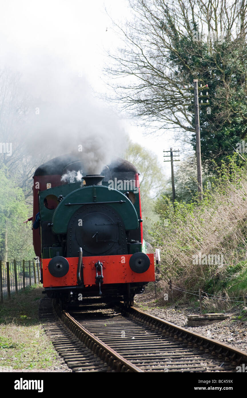 Sattel Tank Dampf Lok Zug auf das Northampton Lamport Erbe Eisenbahn England Stockfoto