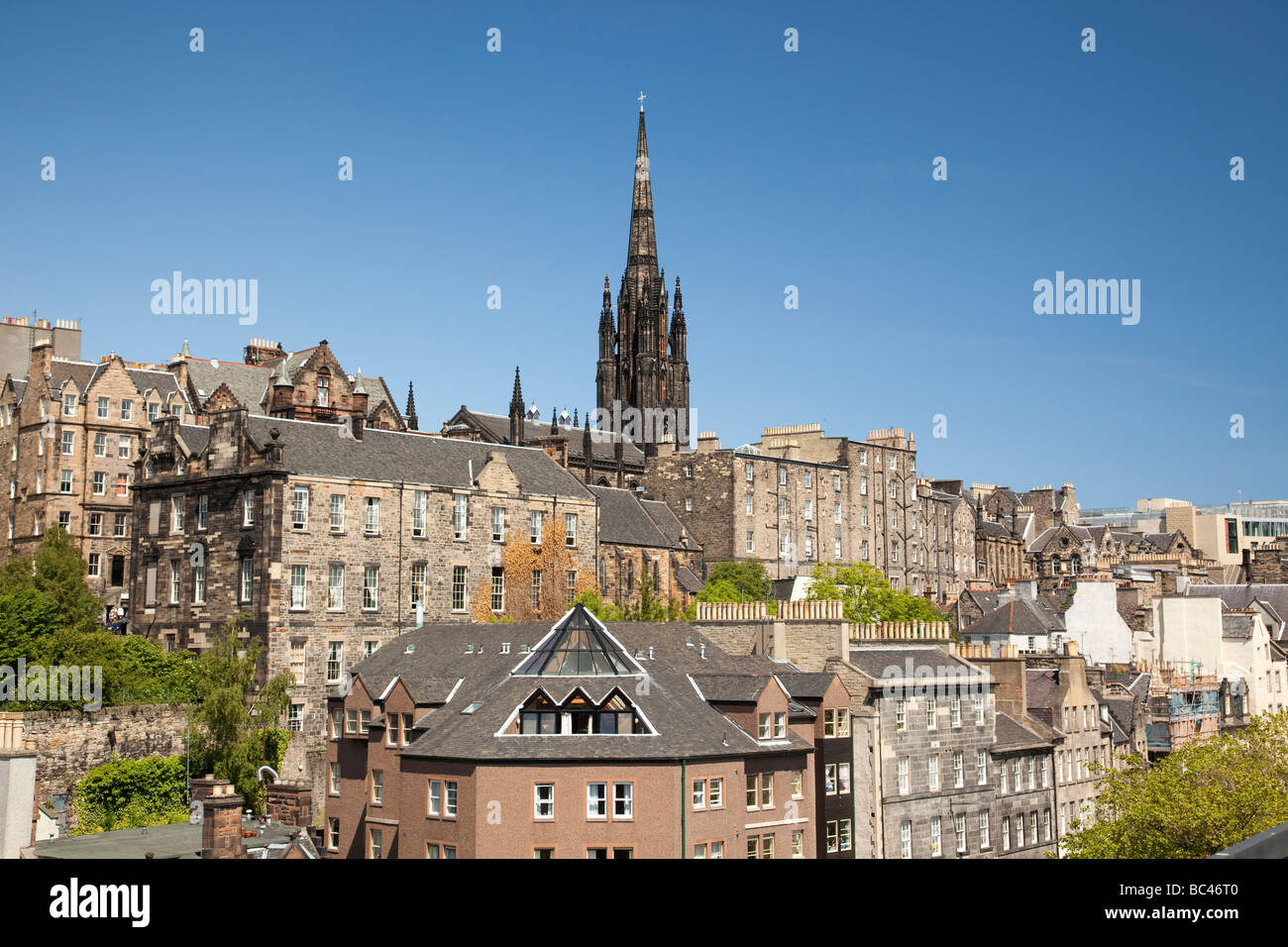 Blick auf die Altstadt, Edinburgh Schottland Stockfoto