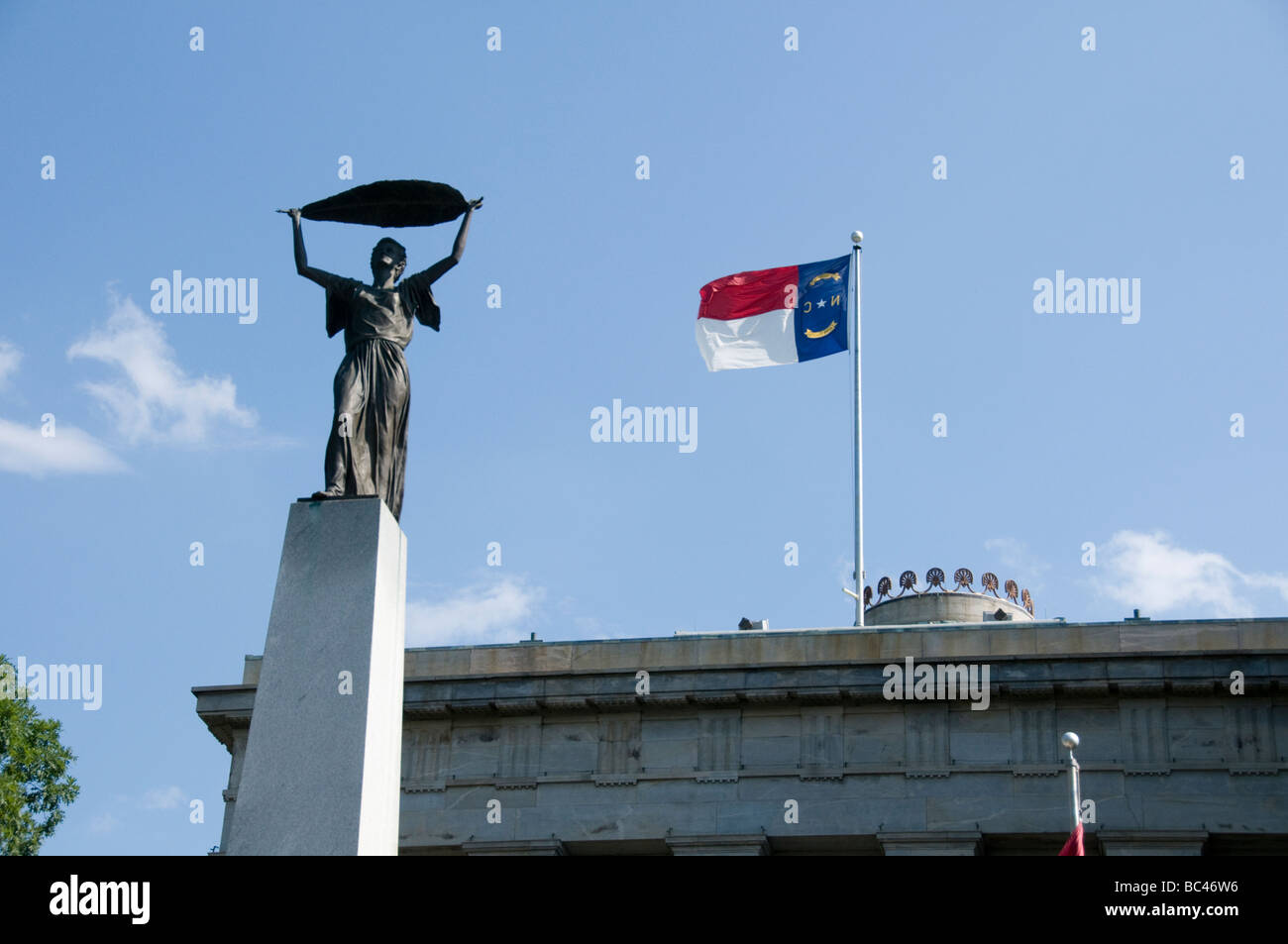 Zweiter Weltkrieg-Denkmal in Raleigh, NC USA Stockfoto