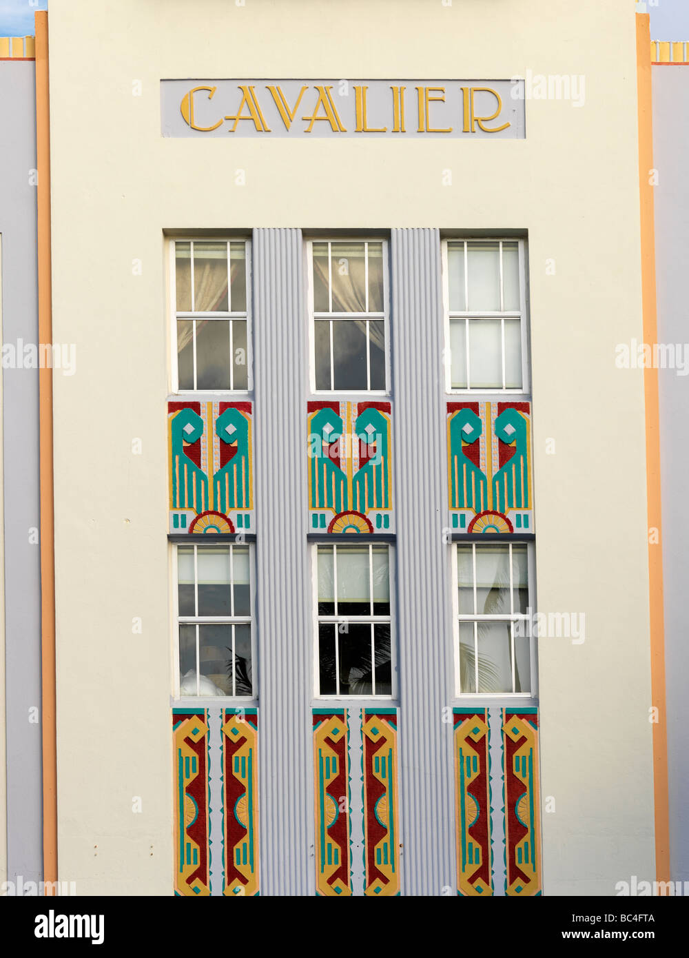 Art-Deco-Architektur, Hotels, South Beach, Miami, Kavalier Hotel Stockfoto