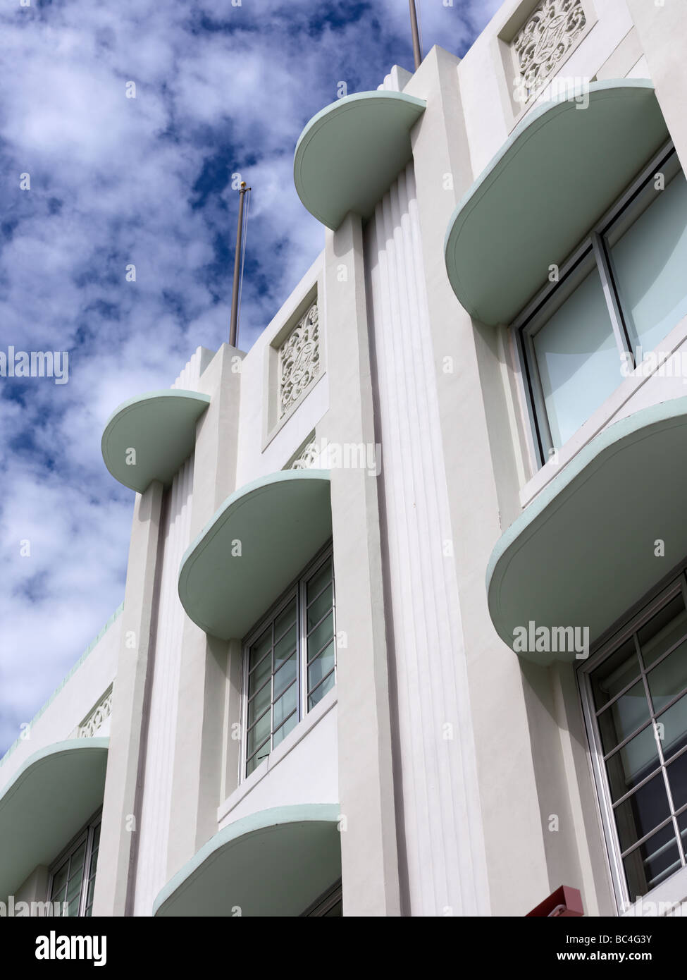 Art-Deco-Architektur, Hotels, South Beach, Miami, Carlyle Hotel Stockfoto