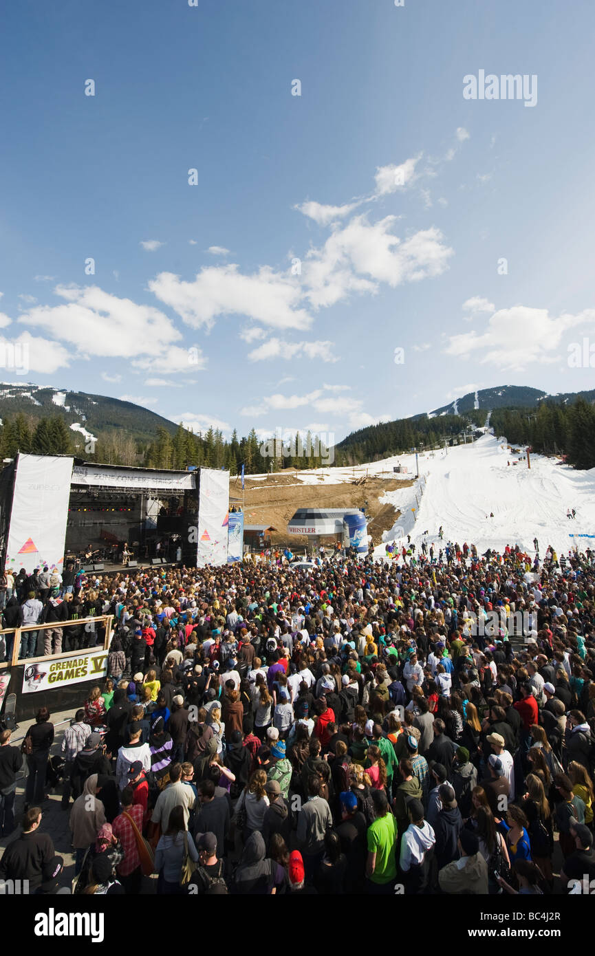 Telus Musik Festival 2009 Whistler Mountain Resort Austragungsort der Olympischen Winterspiele 2010 Stockfoto