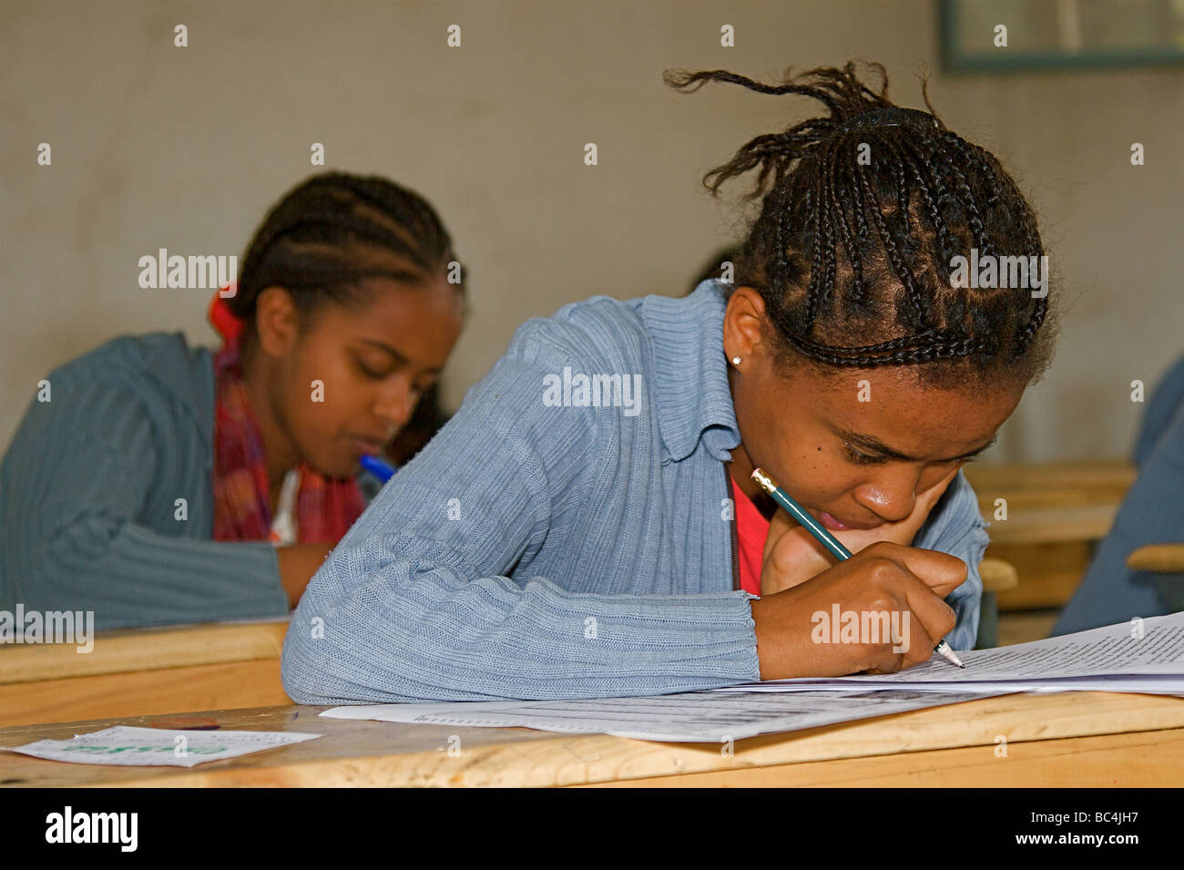 Schulkinder aus Addis Abeba in Äthiopien am Horn von Afrika Stockfoto