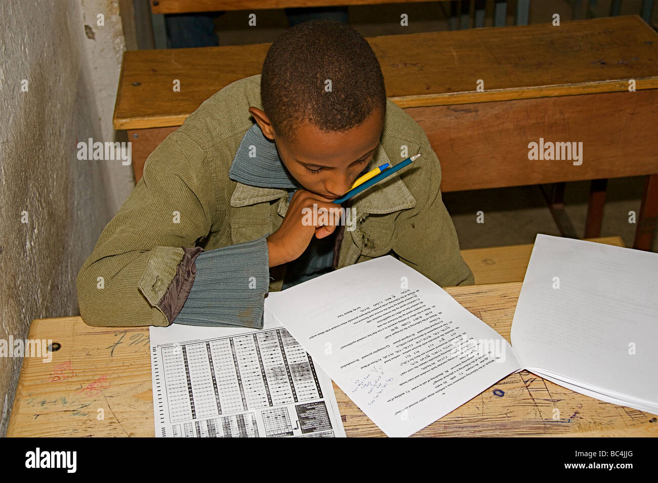 Schulkinder aus Addis Abeba in Äthiopien am Horn von Afrika Stockfoto