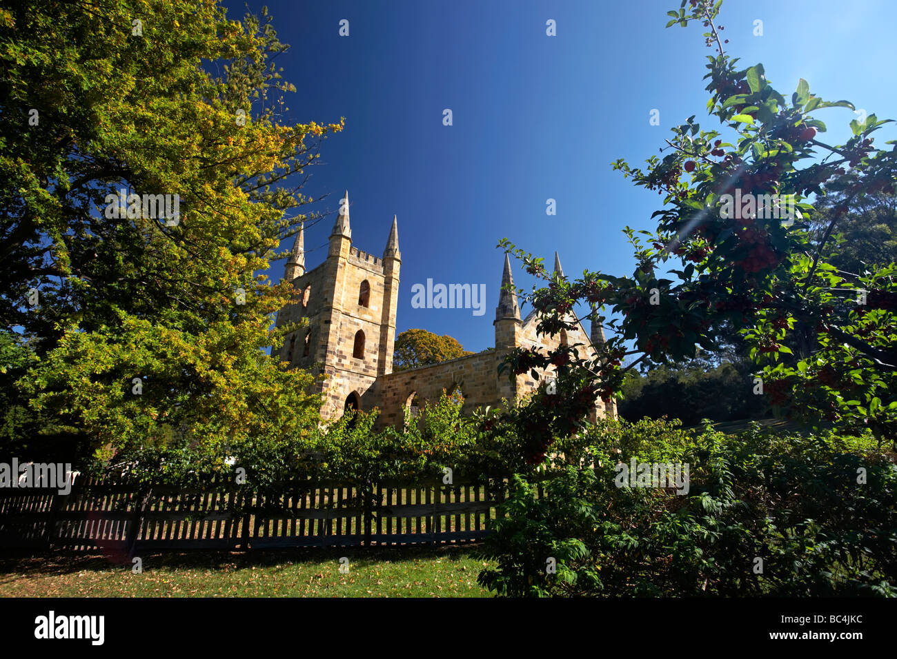Port Arthur Penal Colony Kirche Stockfoto