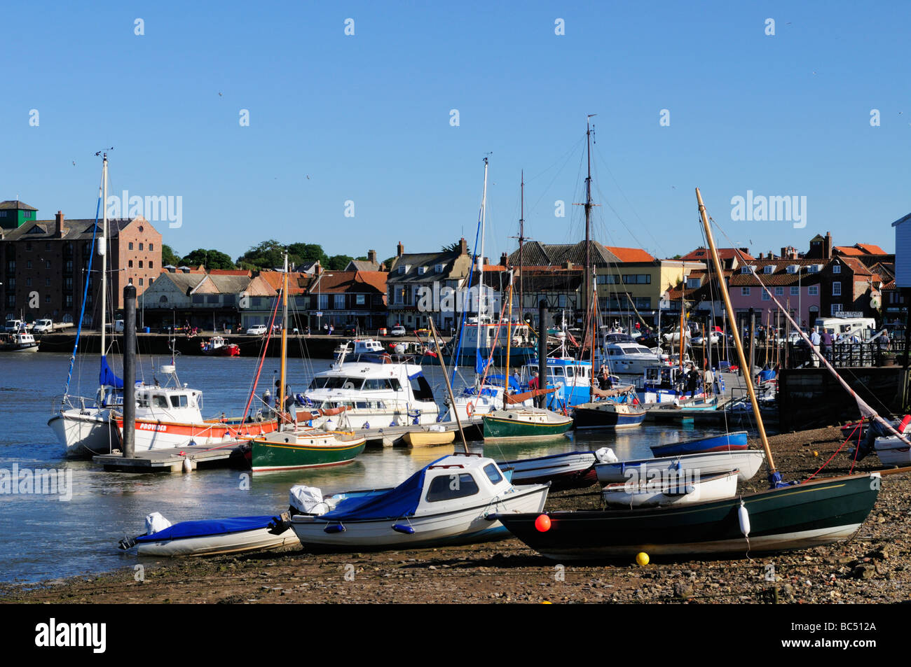 Der Hafen von Brunnen als nächstes am Meer, Norfolk, England UK Stockfoto