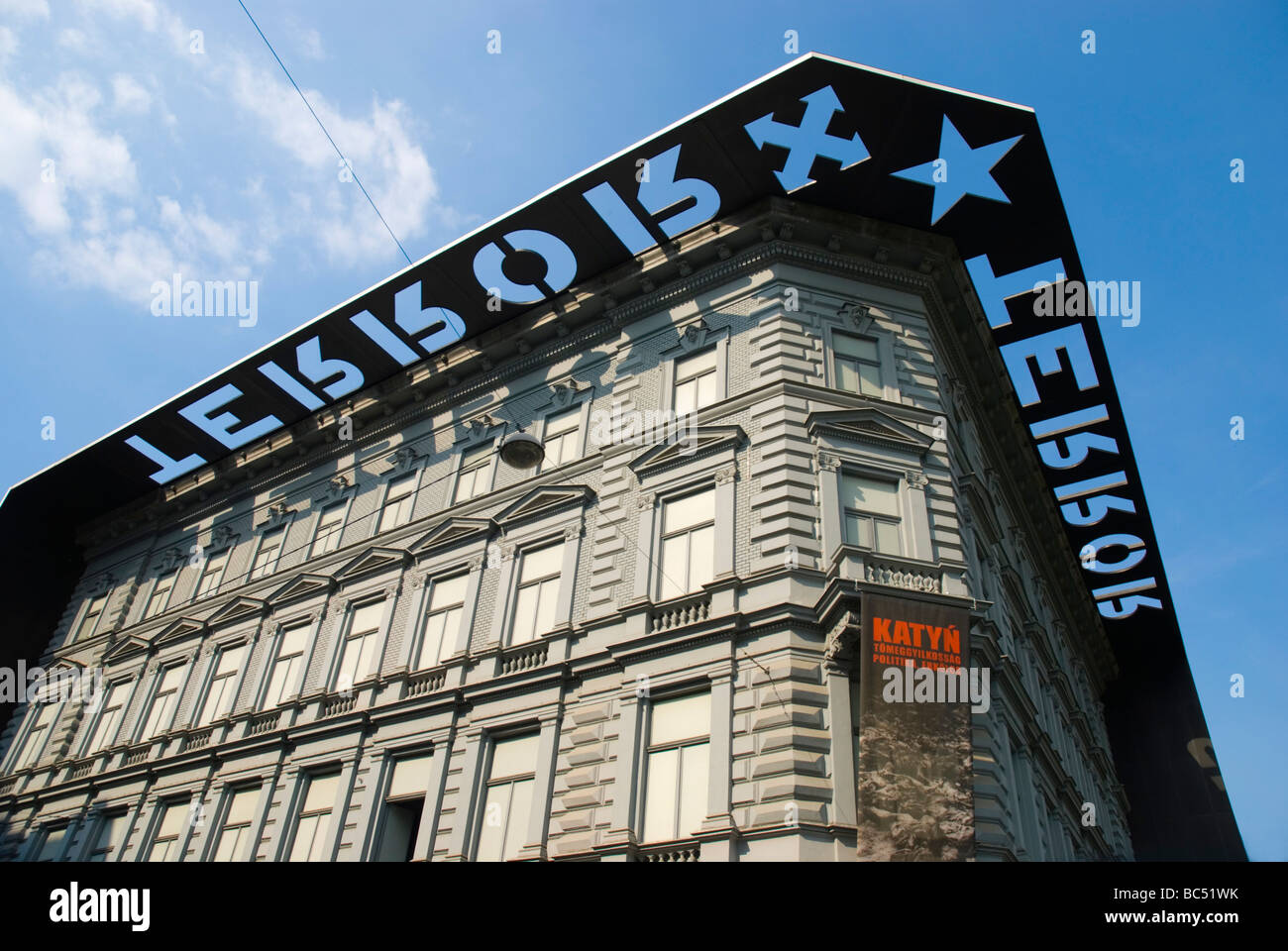Terror-Haza Museum der Diktatur Andrassy Ut Boulevard in Mitteleuropa Budapest Ungarn Stockfoto