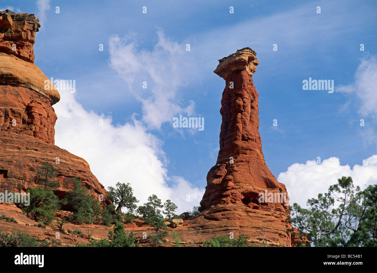 Phallische Red Rock-Turm in BOYNTON CANYON SEDONA ARIZONA Stockfoto