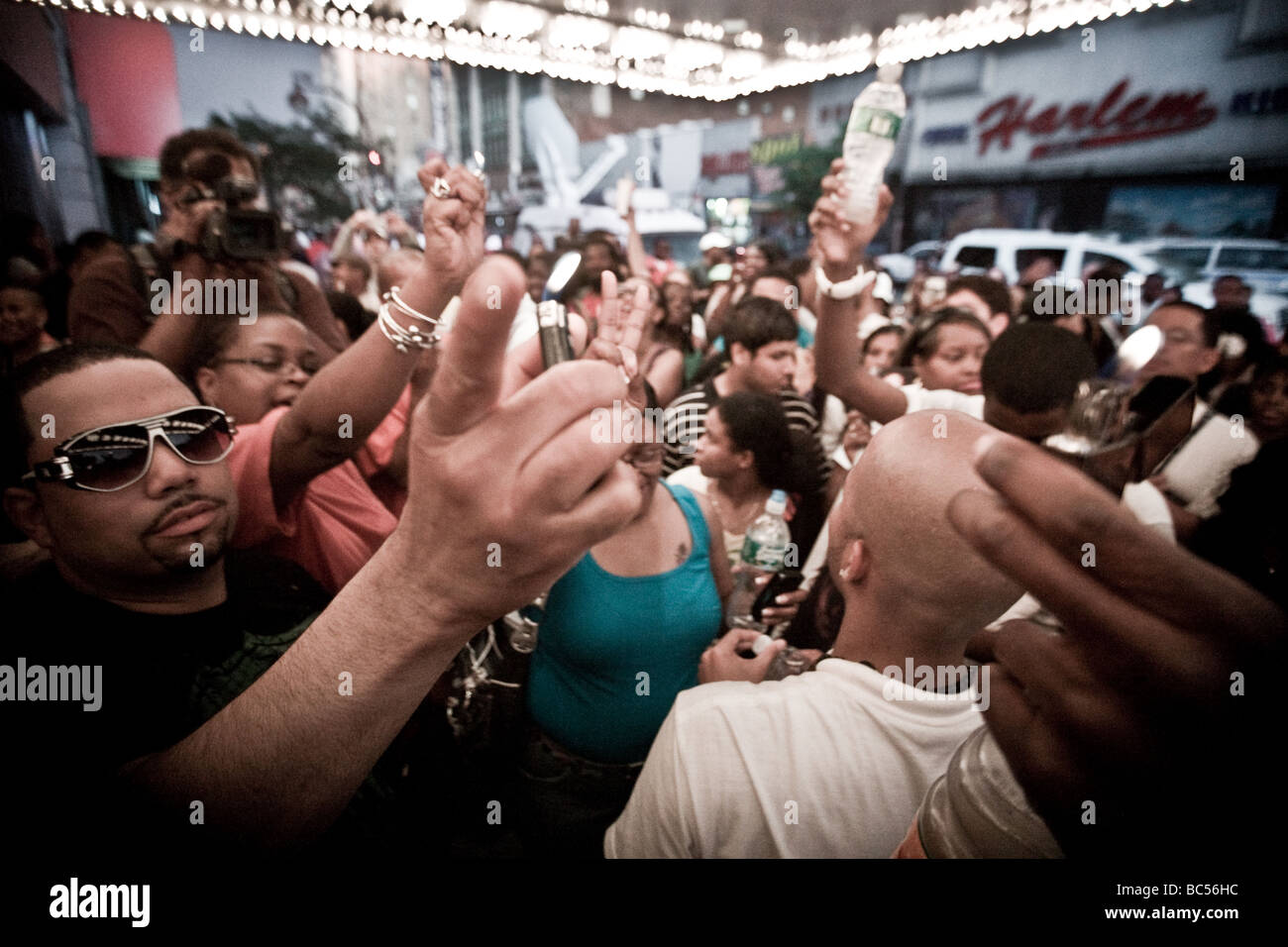 Mahnwache vor dem Apollo Theater in Harlem, New York City, N.Y am 26. Juni 2009 statt. Stockfoto