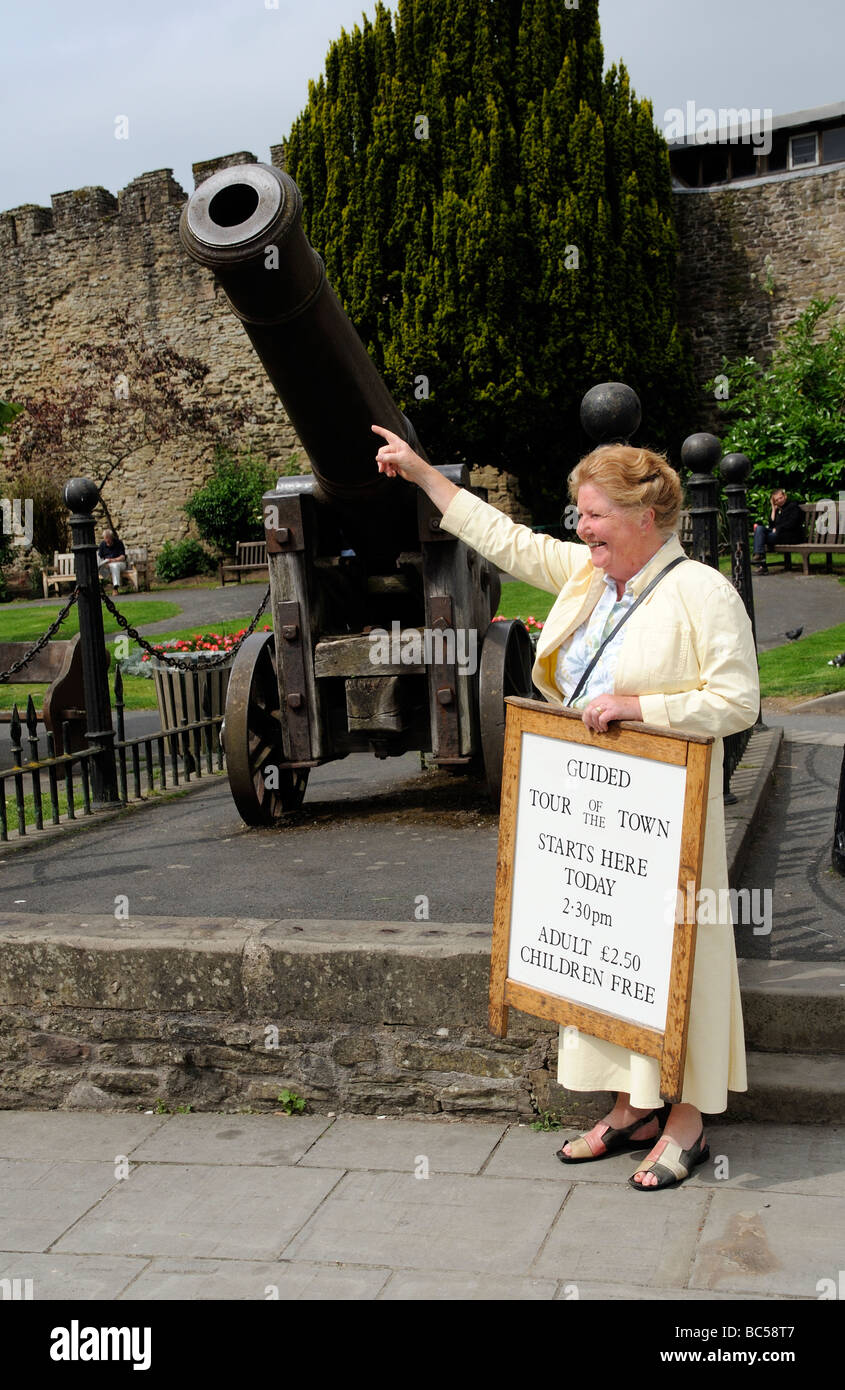 Ludlow Shropshire England UK Stadtzentrum Reiseführer Stockfoto