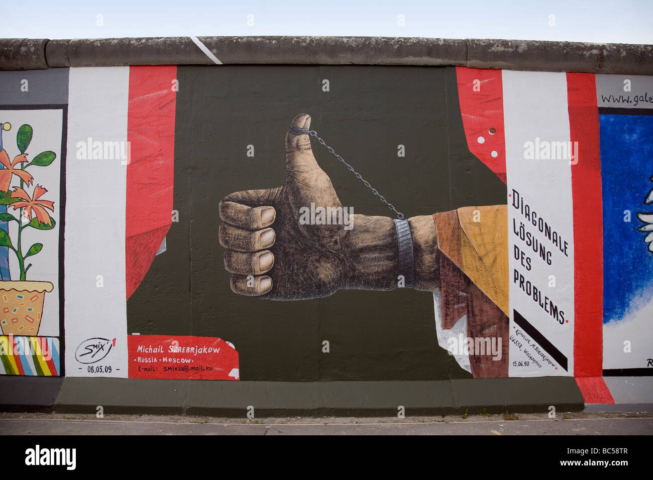 Berlin Wall, East Side Gallery, Berlin, Deutschland Stockfoto