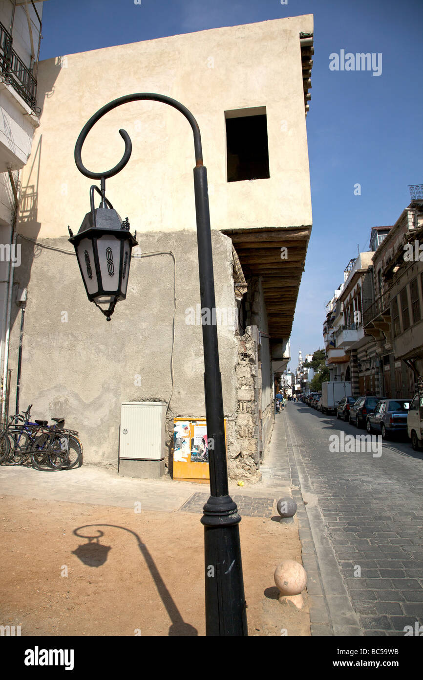Blick entlang der geraden Straße, Altstadt, Damaskus, Syrien in Christian Quarter Blick in Richtung Bab Sharqi Tor Stockfoto