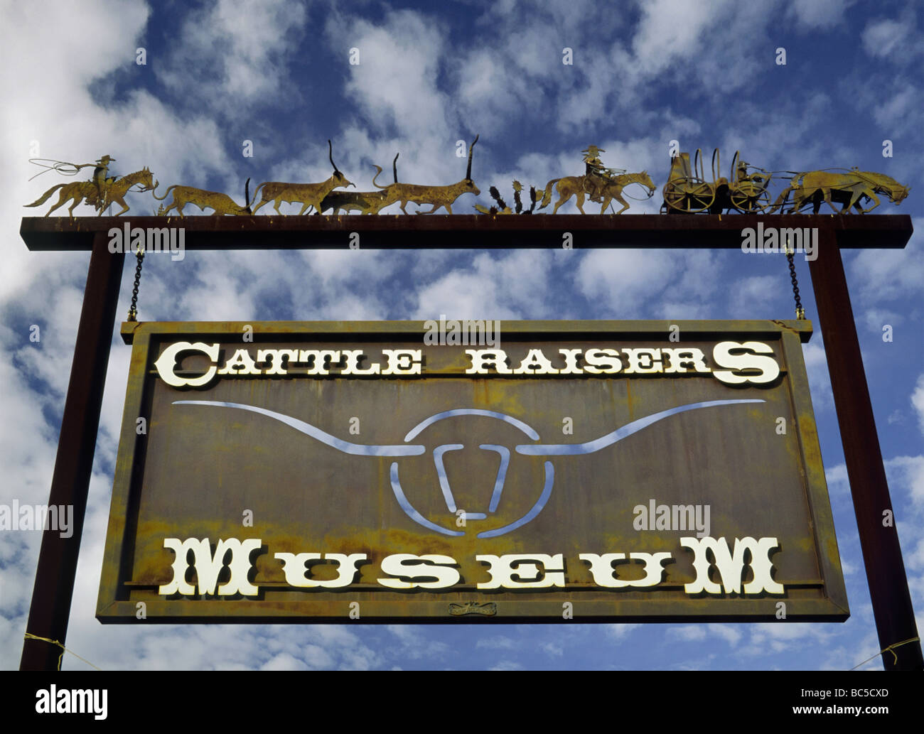 Rinder-Raisers Museum Zeichen in Fort Worth Texas USA Stockfoto