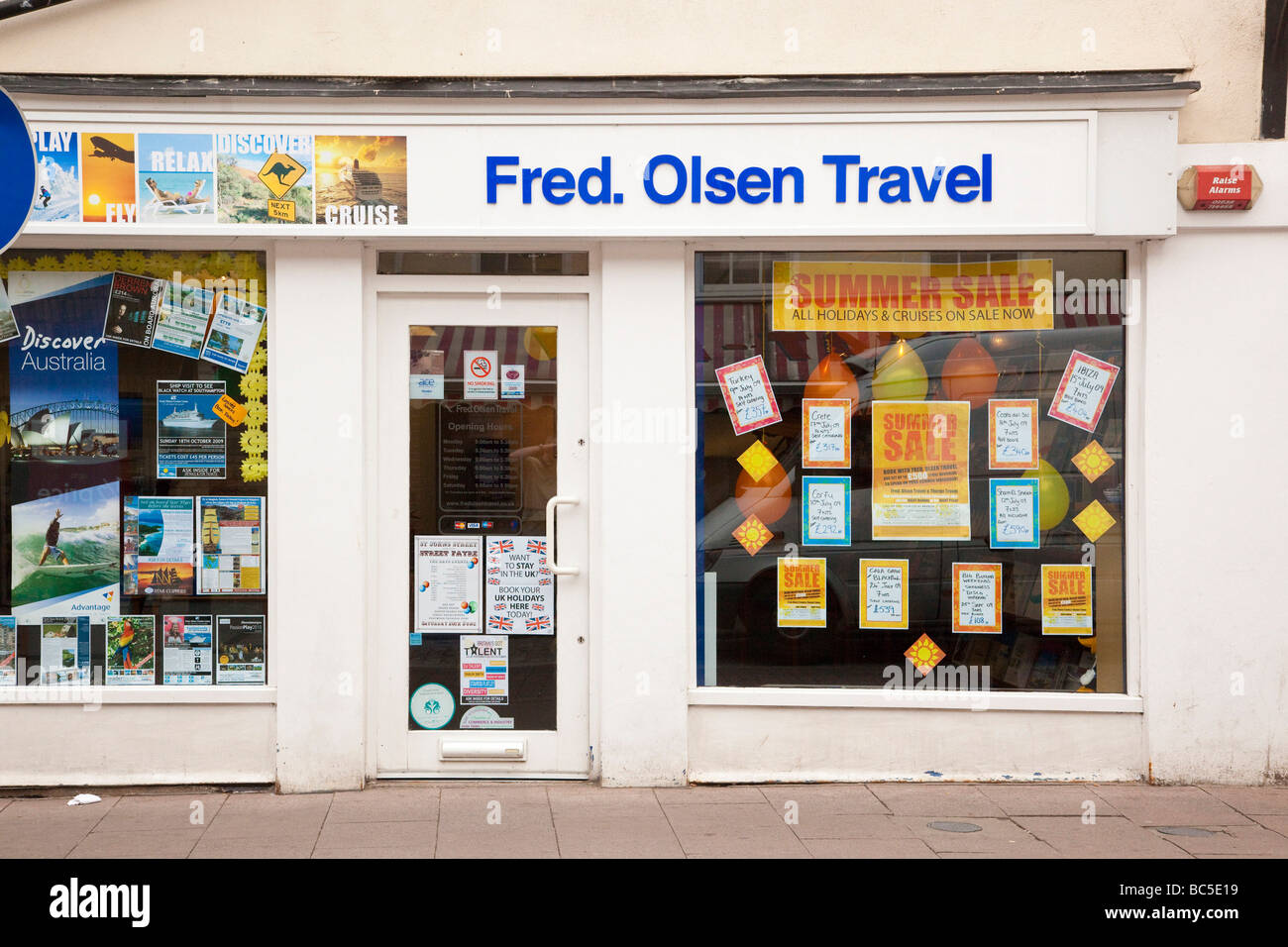 Fred Olsen Reisebüros in Bury St Edmunds, Großbritannien Stockfoto