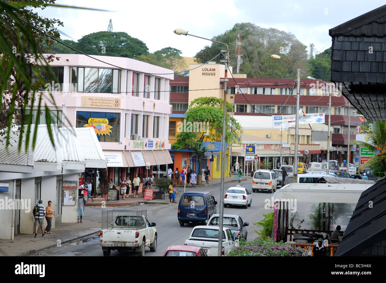 Port Vila Vanuatu Straße Stockfoto