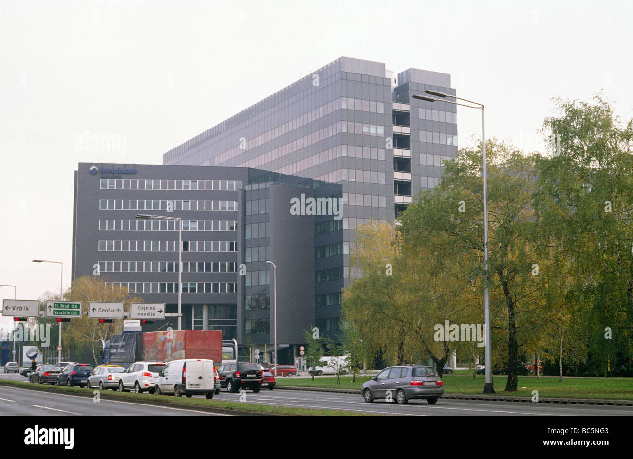 Hypo-Bank Geschäft Gebäude, Zagreb, Kroatien Stockfoto