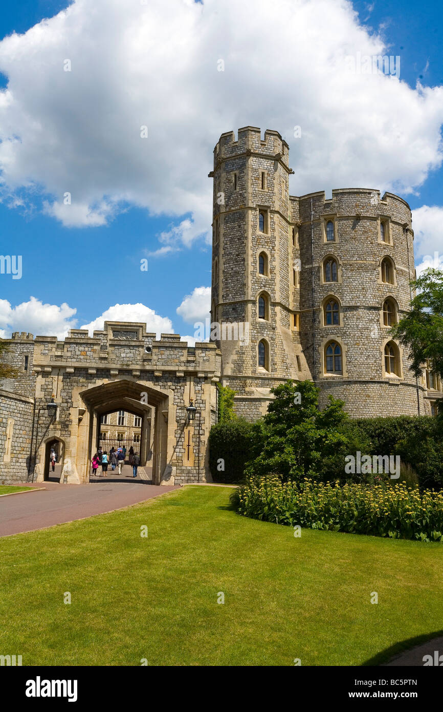 Das Grundstück und die Gärten von Schloss Windsor in England Stockfoto