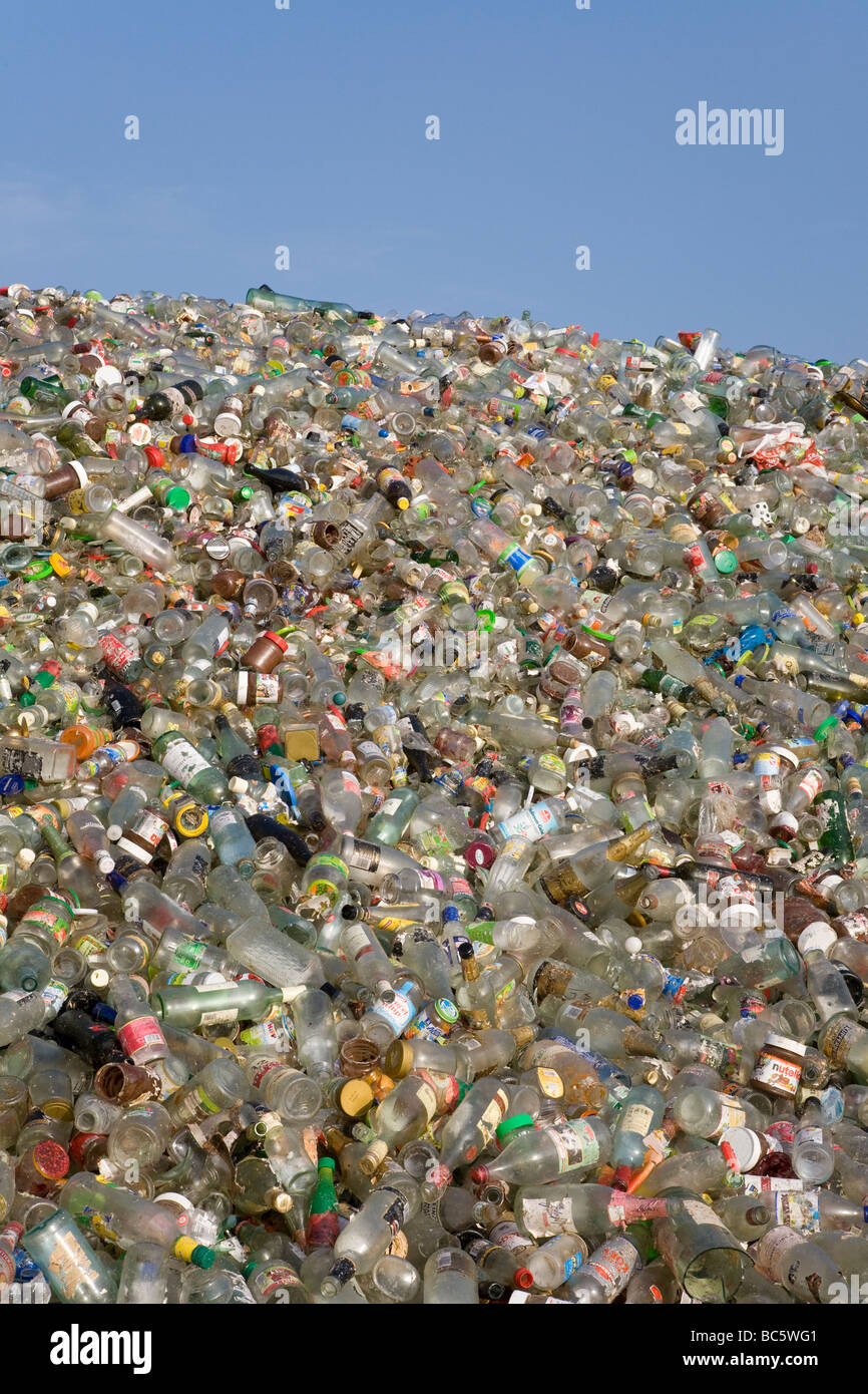 Deponie, Flaschen Stockfoto