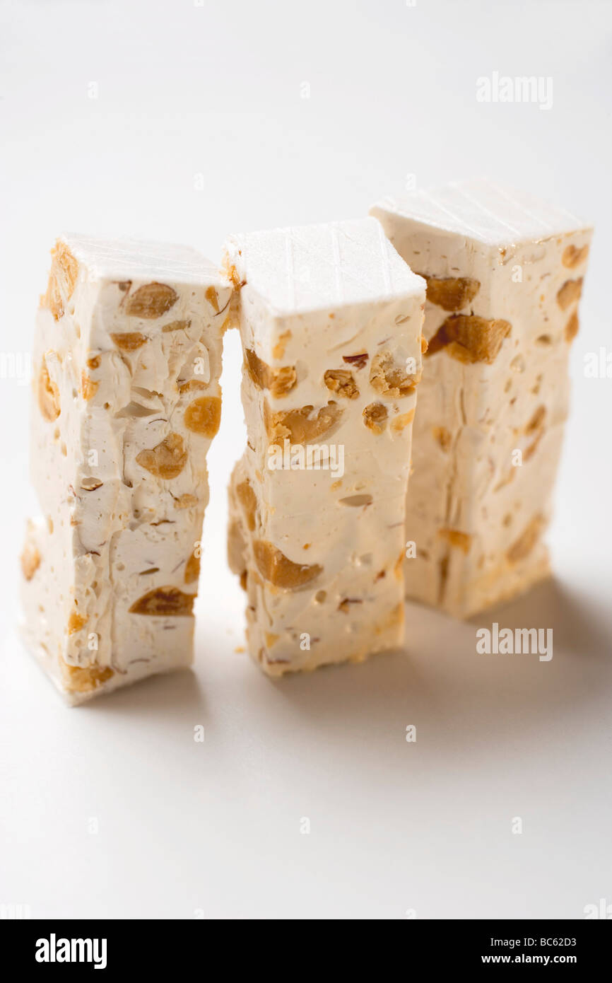 Nougat (Mandel und Honig süß)- Stockfoto