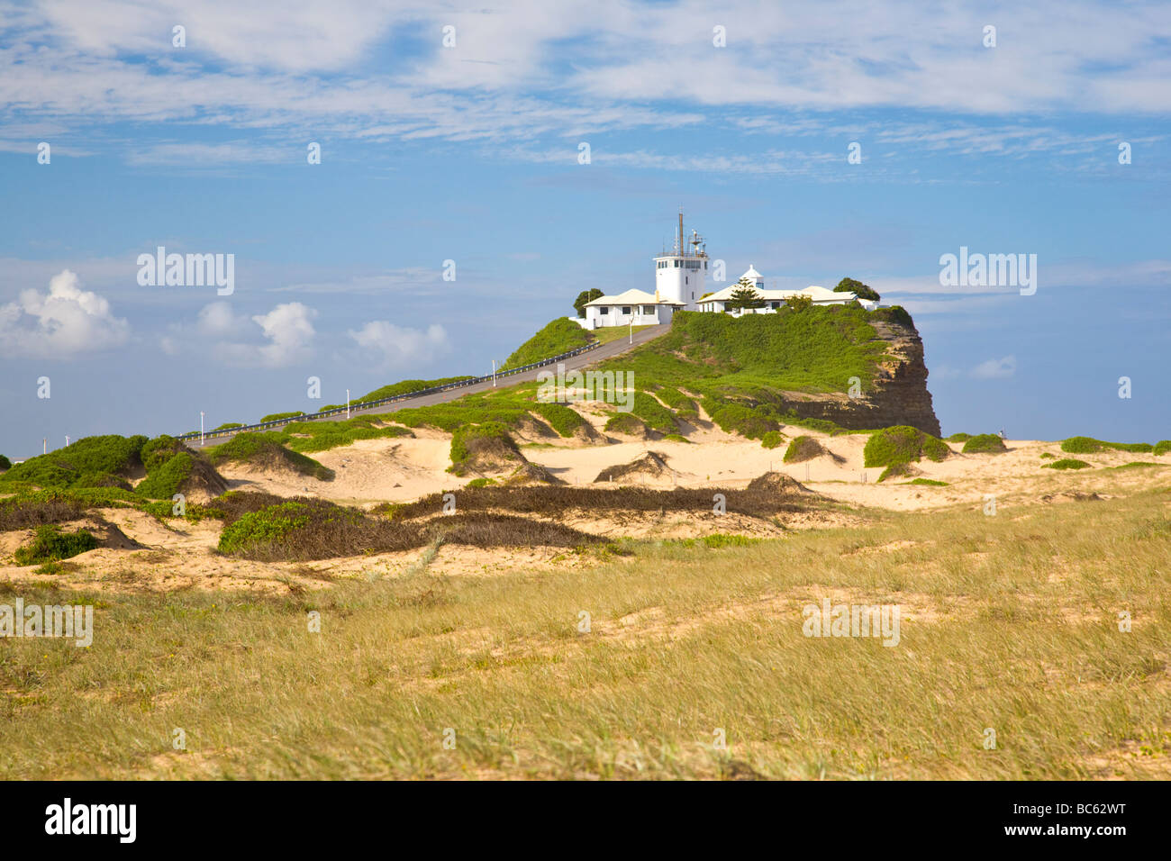 Nobbys Head Lighthouse Newcastle New South Wales Australien Stockfoto