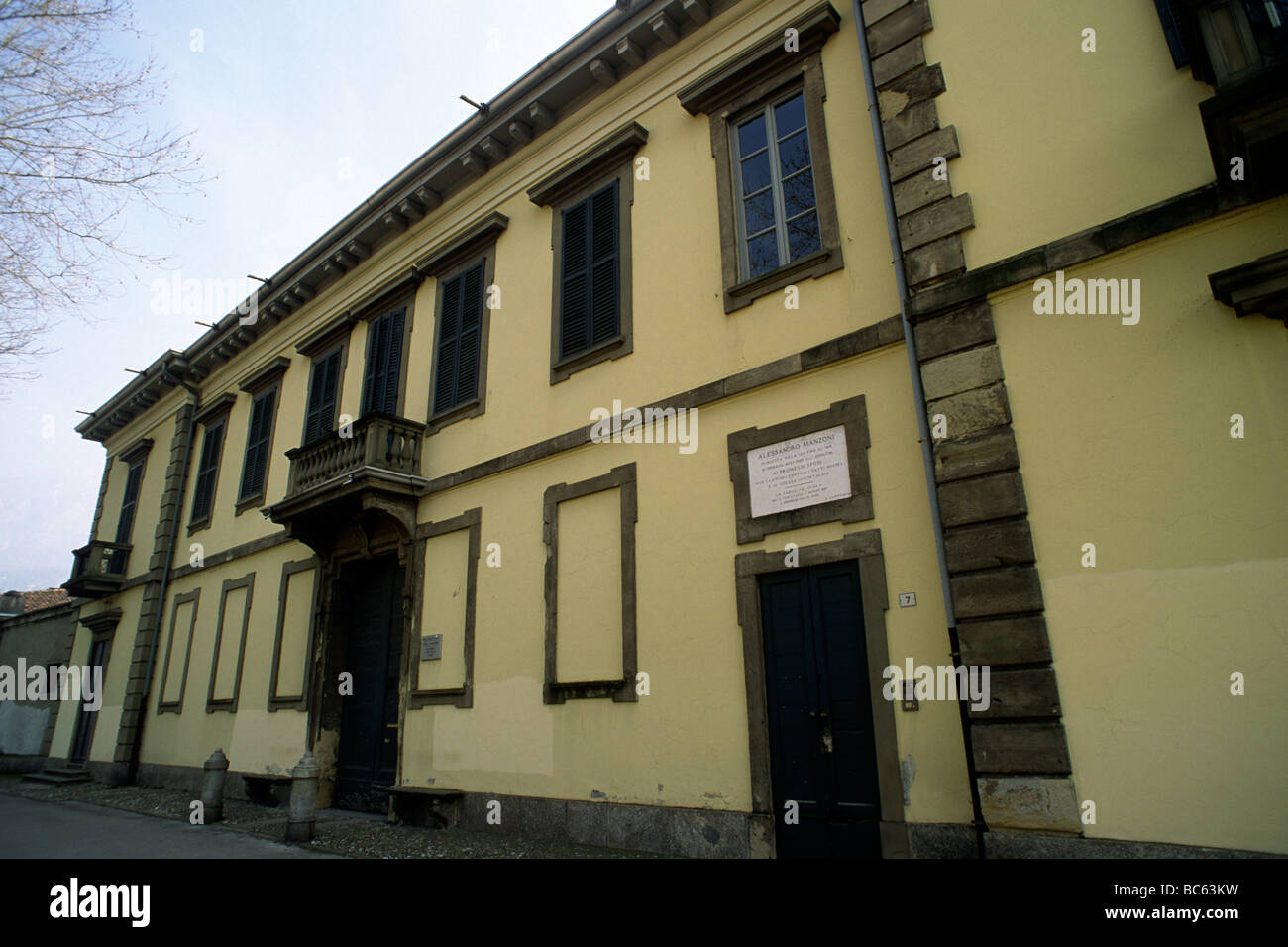Italien, Lombardei, Lecco, Villa Manzoni, Heimat des italienischen Schriftstellers Alessandro Manzoni Stockfoto
