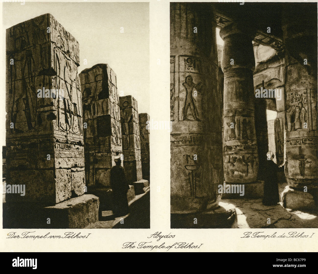 Geographie/Reise, Ägypten, Abydos, Tempel des Königs Seti I. (19. Dynastie), Innenansicht, 1930er Jahre, Stockfoto