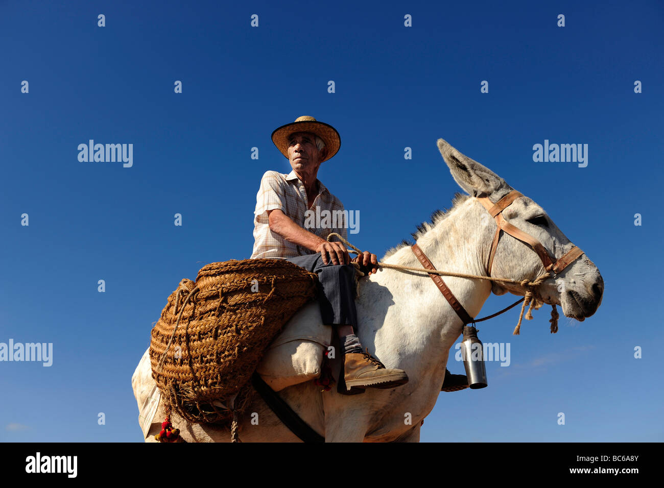 Typisches tägliches Leben in El Rocio Dorf in Südspanien in der Nähe von Sevilla Stockfoto