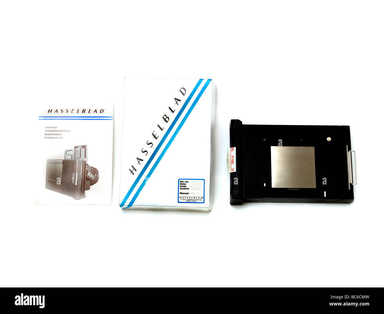 Polaroid-Kamera zurück Stockfoto