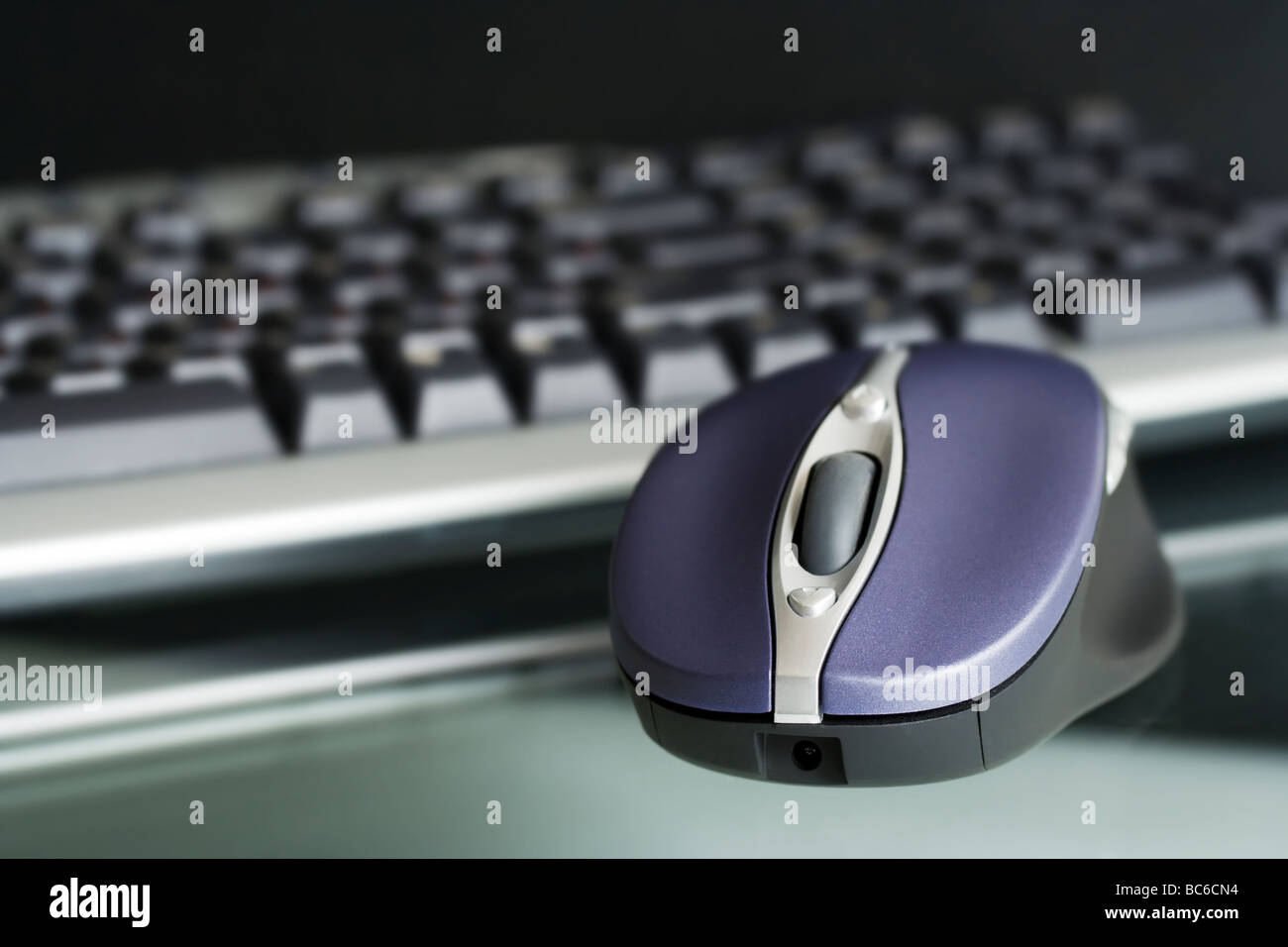 Drahtlose Computer-Maus und Tastatur Stockfoto