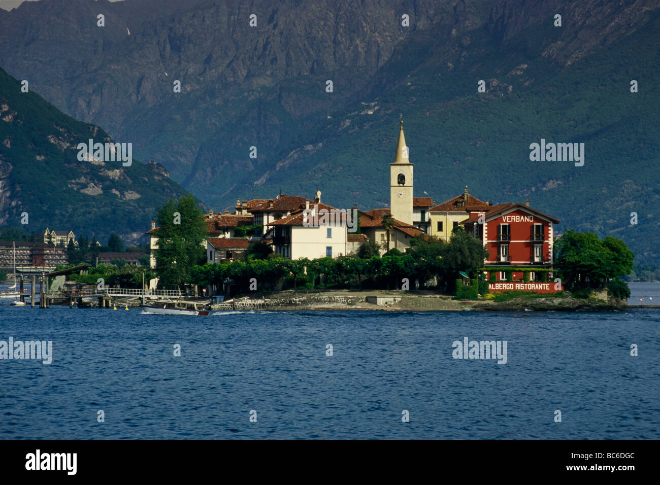 Isola dei Pescatori, einer der Inseln des Lago Maggiore in Italien Stockfoto