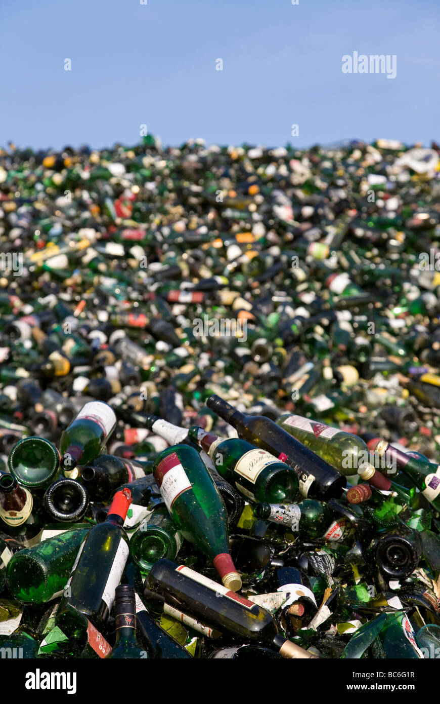Deponie, Flaschen, Nahaufnahme Stockfoto