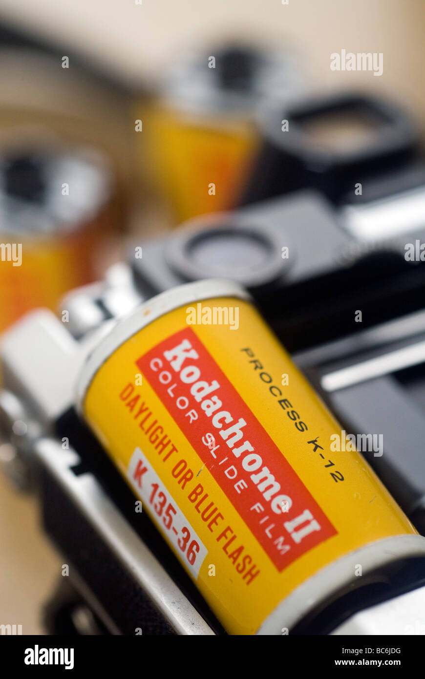 Eine 35mm Filmrolle Kodachrome Stockfoto