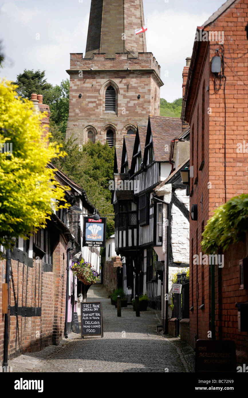Church Lane in Ledbury, Gloucestershire, UK Stockfoto