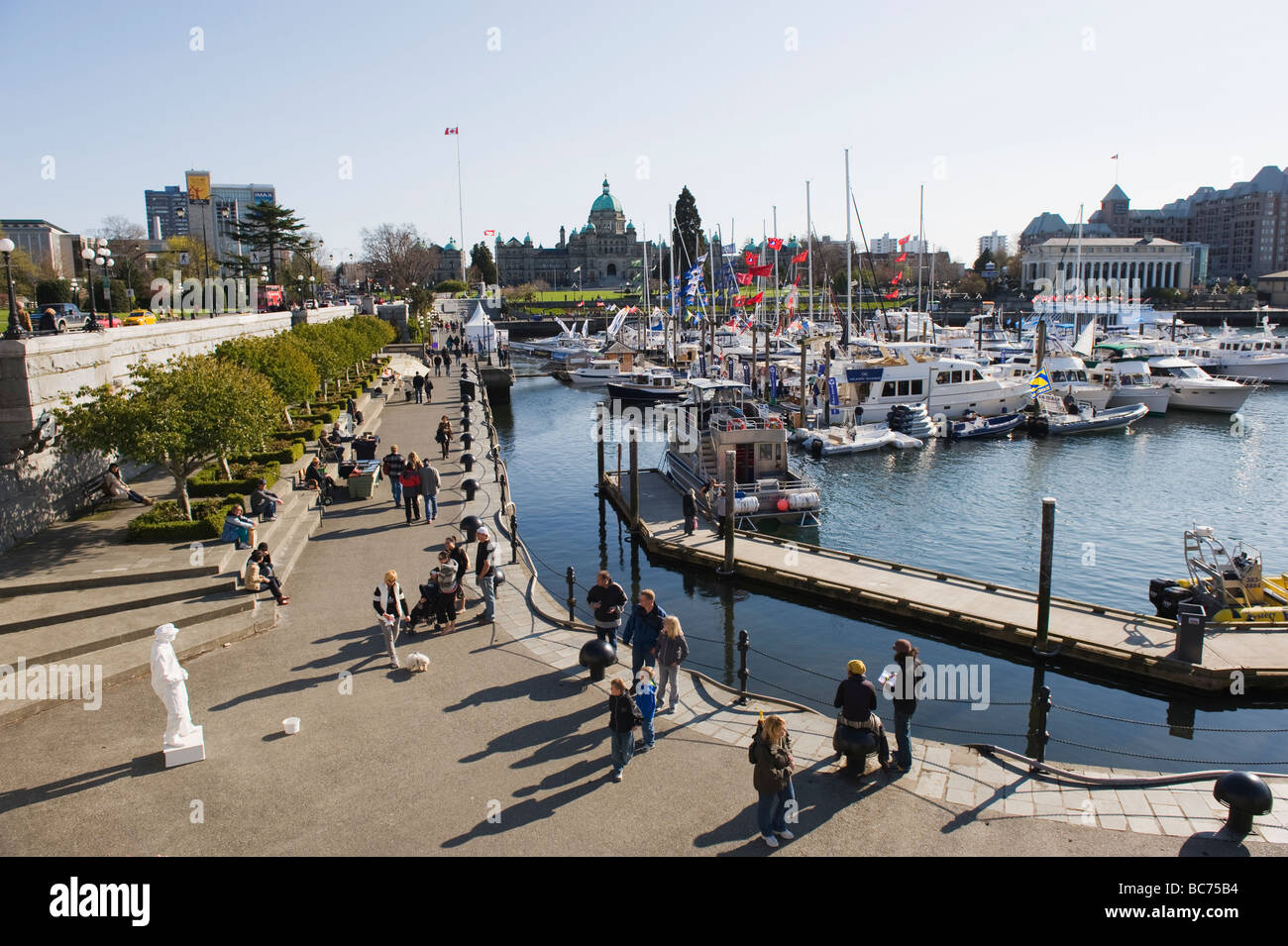 James Bay Innenhafen Victoria Vancouver Island in British Columbia Kanada Stockfoto