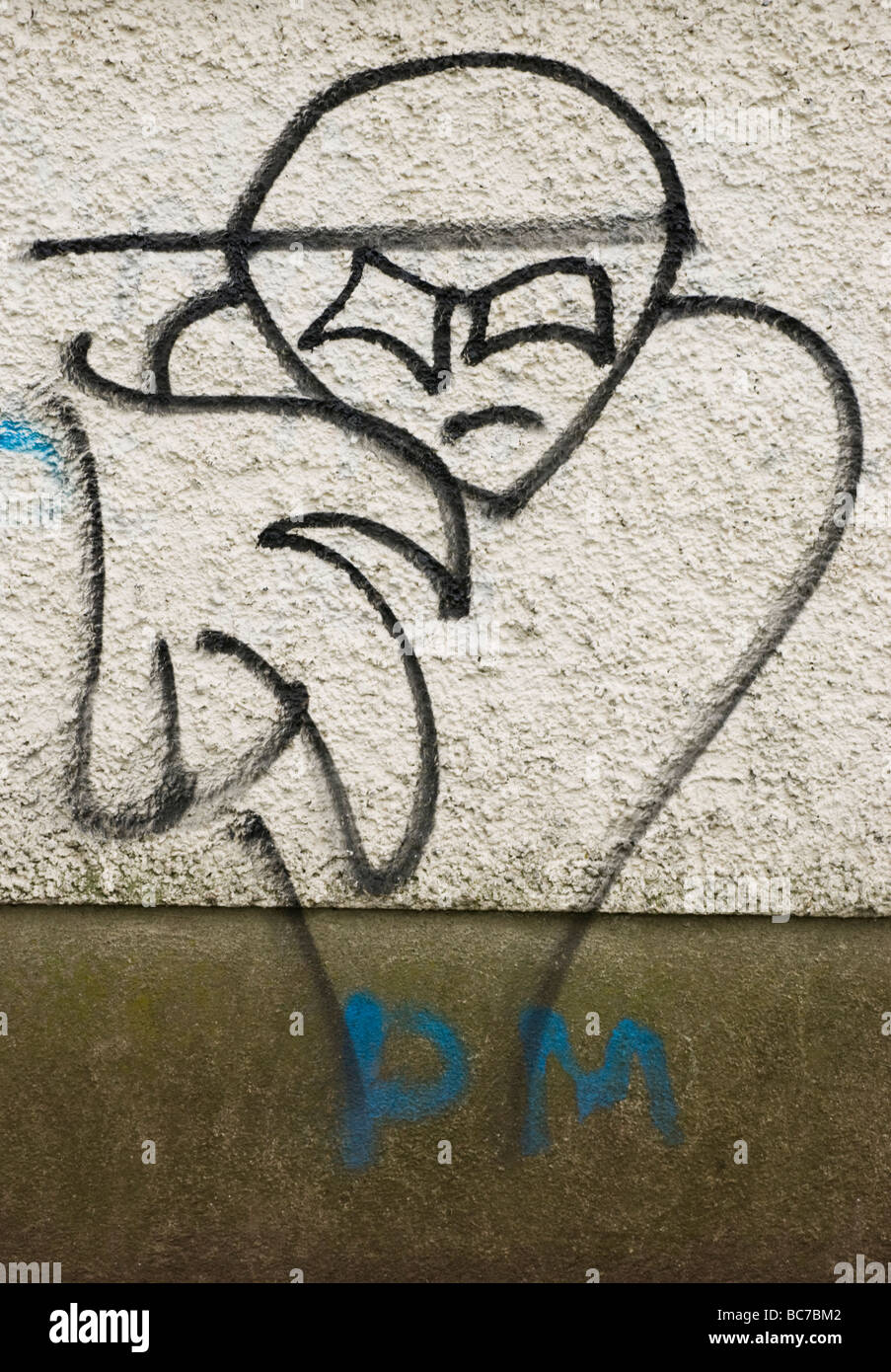 Graffiti an der Wand in Dublin, Irland Stockfoto