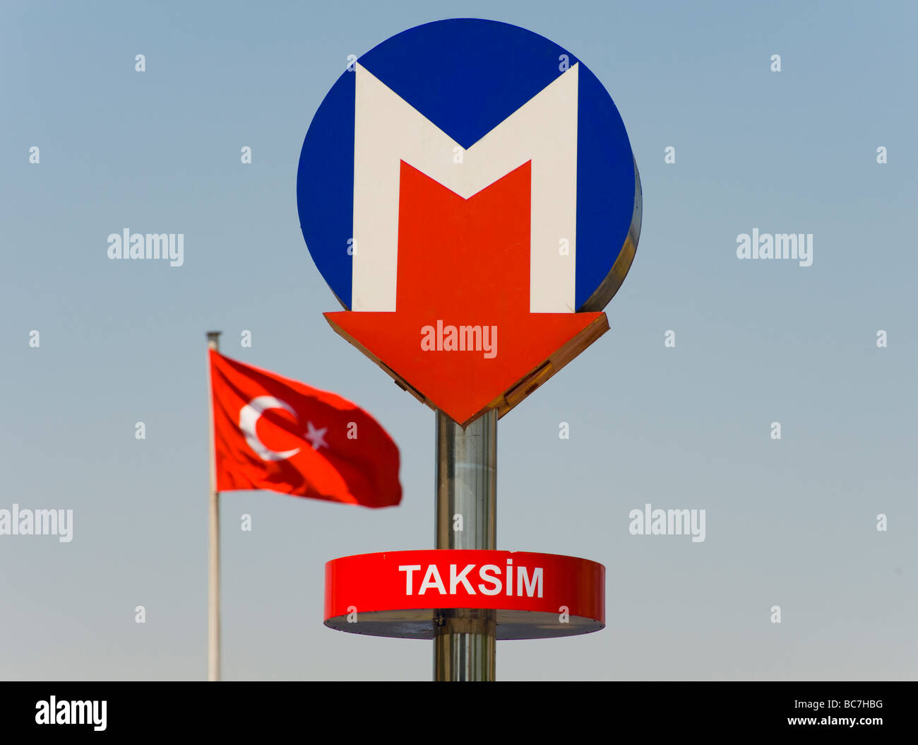 Taksim u-Bahnstation in Istanbul Türkei Stockfoto